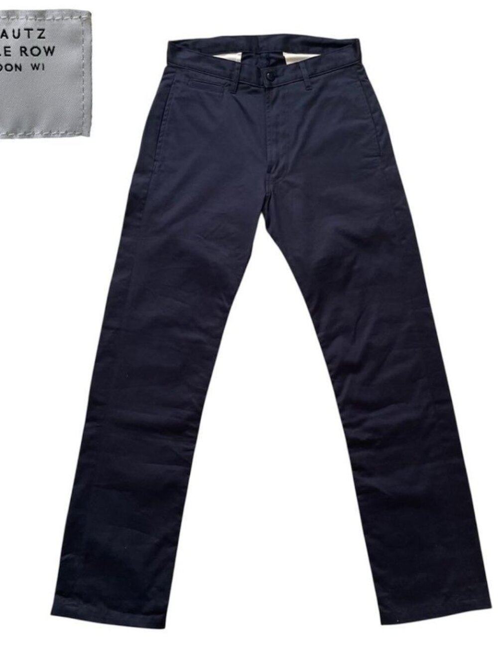 E. Tautz Savile Row London W1 Navy Cotton Chinos / Khakis 30 - Made in UK